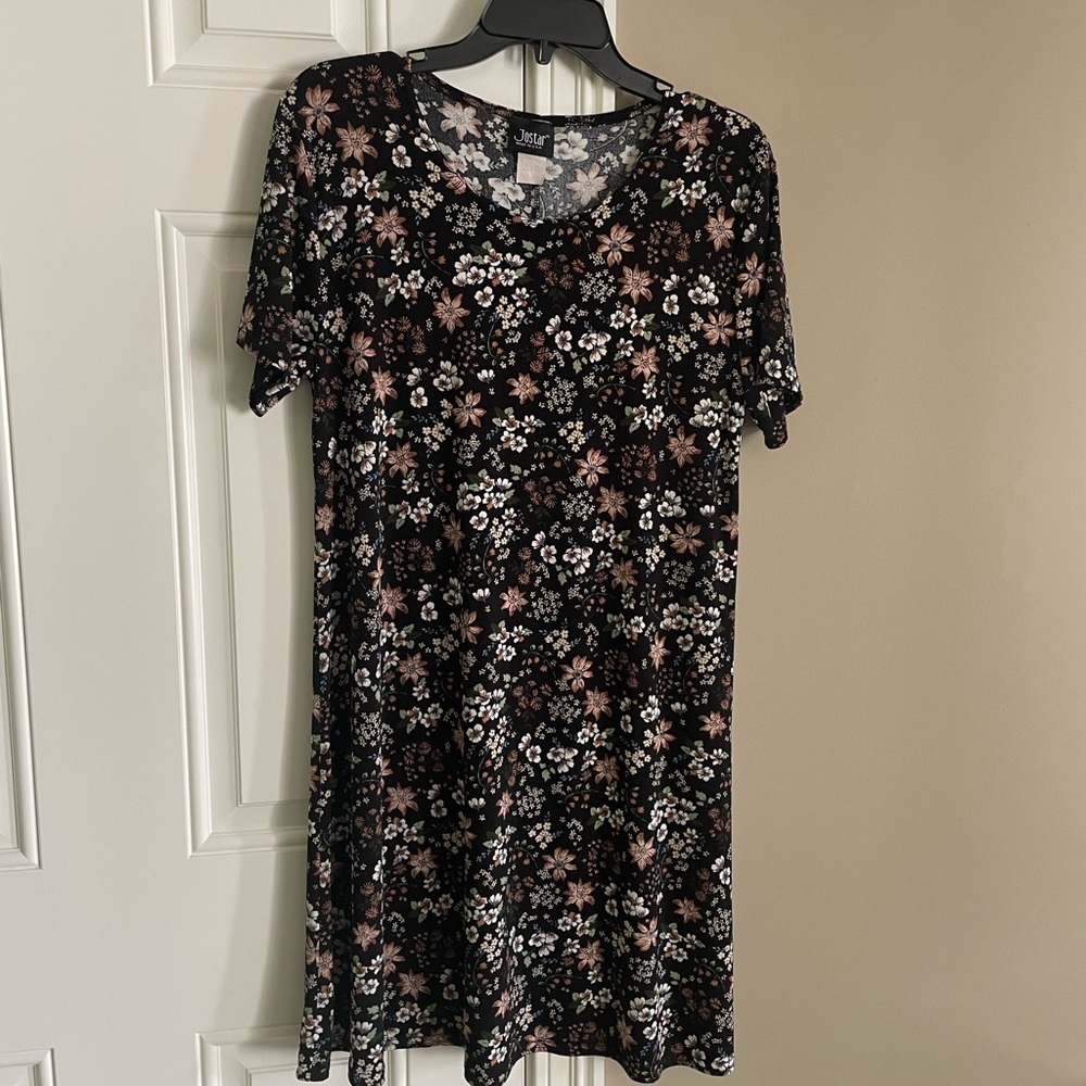 Floral Black Dress